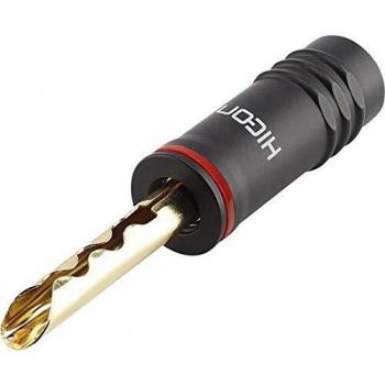 Hicon HI-BM13-RED Connettore per altoparlanti Spina dritta 1 Polo Nero/Rosso 1 pz