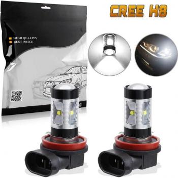 Bombillas Antiniebla LED Creexbd H11/H8 12/24V 30W 1400LM Canbus Blanco Frío (2 Piezas)