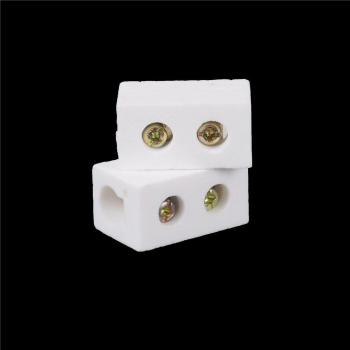 2 Pcs 30A Ceramic Connector Blocks 1 Way 2 Hole