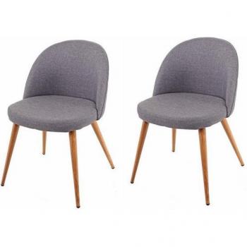 50er Jahre Retro Stuhl Set D53, 2er-Set, Stoff/Textil