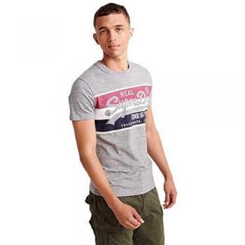 Camiseta Superdry Vintage Logo Racer Panel, Azul para Hombre
