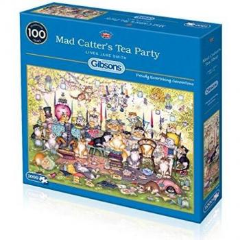 Mad Catter’s Tea Party: 1000‑Piece Jigsaw – Premium Recycled Board