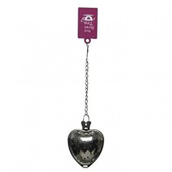 Herz Tee-Ei Sieb aus Edelstahl mit Kette und Haken
