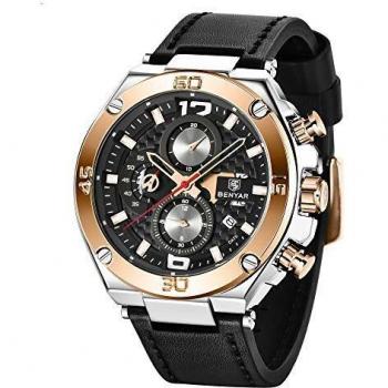 BENYAR Reloj de Cuarzo Impermeable para Hombre