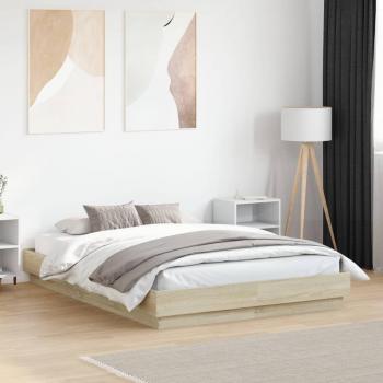 LED Bed Frame in Sonoma Oak