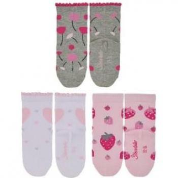 Calzini fiori grigio chiaro per neonati Sterntaler 3-pack