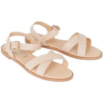 Womens Blush Wide Fit Florence Faux Leather Sandals