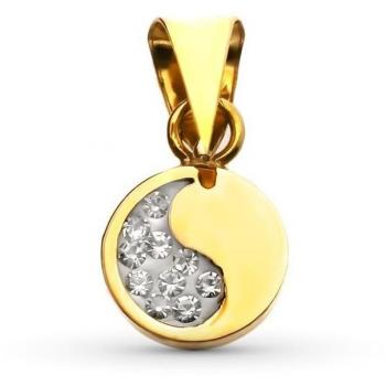 Medalla Oro 18k Virgen del Carmen 14 mm Colgante Unisex Cerco Tallado