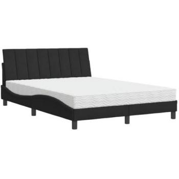 Livré en magasin : Vidaxl Lit Velvet Noir 140 × 200 cm