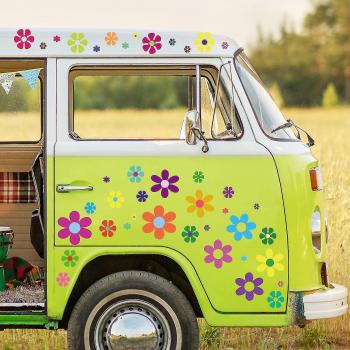 Stickers Vinyle Fleurs 60's