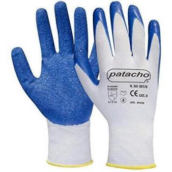 Guante nylon látex anticorte T-8 GU-307/8 par