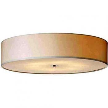 Andria 70 cm Plafonnier Blanc/Chrome – 6 x A60, 46 W, compatible lampes LED et standards
