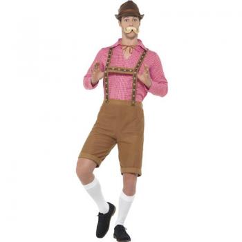 Disfraz de Oktoberfest Rojo y Marrón para Hombre