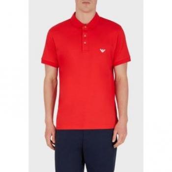 Polo Piqué Rojo Emporio Armani para Hombre