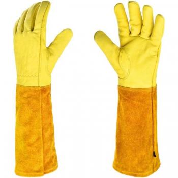 Gants longs pour jardinage, protection contre les épines et la taille des roses, cuir respirant