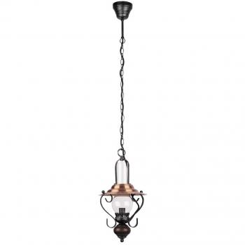 Rabalux Enna 7869 Metall‑Holz‑Kronleuchter – 1 E14 Spot, schwarz, 200 mm Ø
