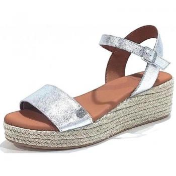 Sandalias de Piel con Cuna Popa Natu Plata