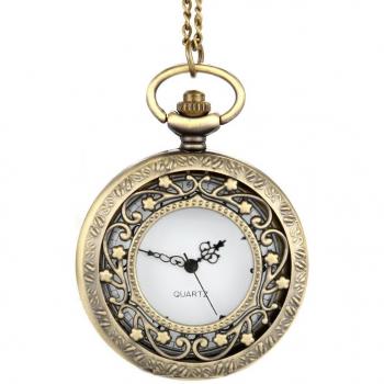 Vintage Quartz Zakhorloge met Ketting