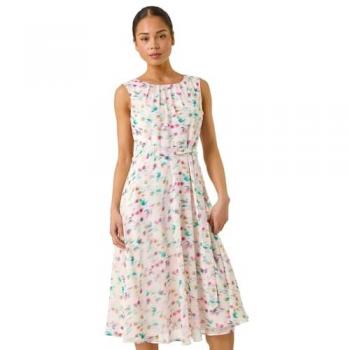 Robe Plissée Roman Blanche Petite