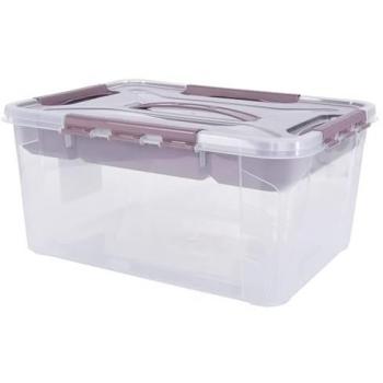 Keeeper Box 39x29x18 cm – Bandeja de Almacenaje con Asa y Tapa