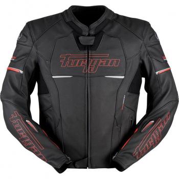 Furygan Nitros Veste en cuir de moto Noir Rouge taille : 3XL