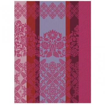 Torchon coton rose fuchsia 60 × 80 cm