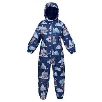 Regatta Kids Lightweight Peppa Pig Pobble Waterproof Puddle Suit, Space Blue, Size: 4-5 Years, Isolite 5000 Waterproof Rating