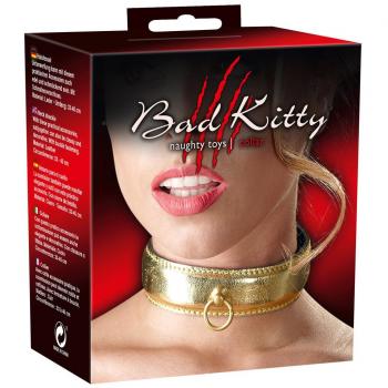 Goldleder-Bad-Kitty Katzenarmband