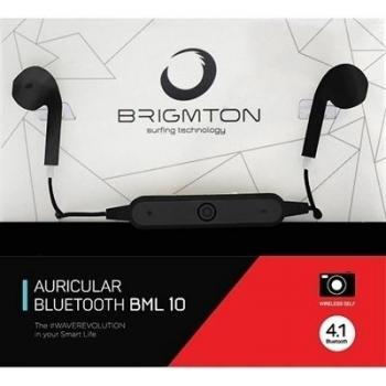 Auriculares Brigmton BML-10 con Micrófono Bluetooth Negro
