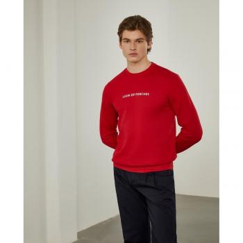 Sudadera de algodón roja Lion of Porches
