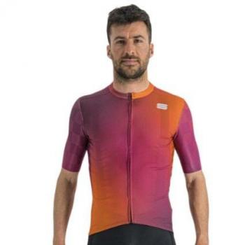 Chemise de Course Velo Sportful Rocket Cyclamen Carotte Prune Homme