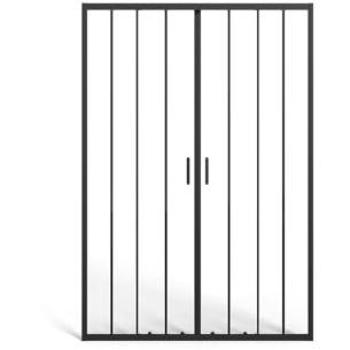 Porte de douche design noir mat