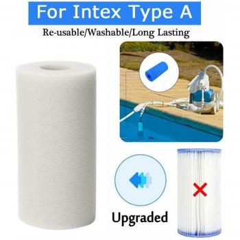 Schaumstofffilterpatrone für Intex Typ A, waschbar und wiederverwendbar