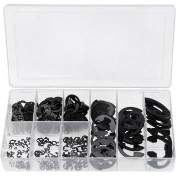 Kit 328 Circlips Acier Mn Noir – Retenue Externe Type E, Bagues de Roulement