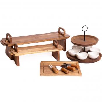 Acacia Wood Cheese Serving Set