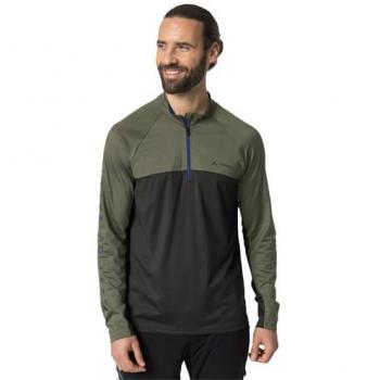 Vêtement Vaude Virt II 1/4 Zip Manche Longue Vert Gris Noir