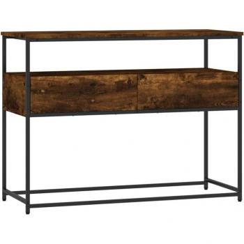 Console pratique en bois marron avec rangement 100x40x75 cm