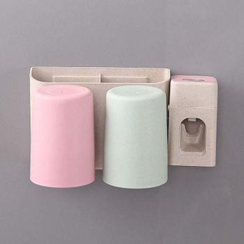Family Bathroom Automatic Toothpaste Dispenser and Grooming Set