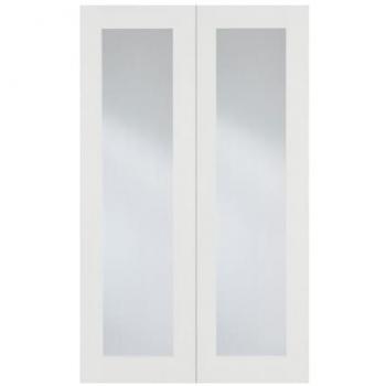 LPD Pattern 20 White Primed 2L Clear Glass Internal Door 1981mm x 1066mm x 40mm