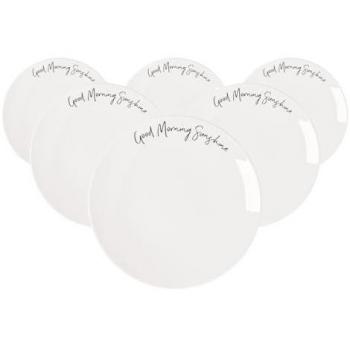 Villeroy & Boch Frühlingsfrühstücksteller Sunshine Statement – 6‑er Set, Weiß