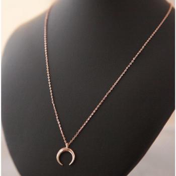ZMZY handgemachte Mondhorn-Halskette, Silber-Gold, gotischer Choker für Frauen