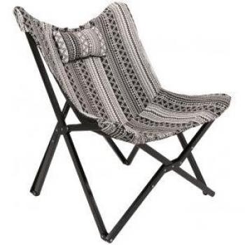 Aztec vlinderstoel zwart en wit 70x82x98 cm