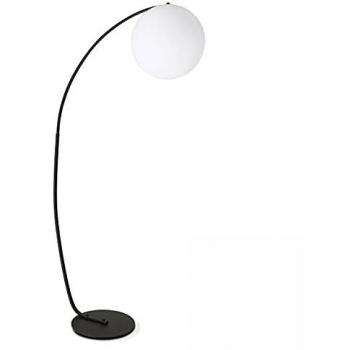 180 cm Stehleuchte mit gebogener Lampe – Schwarze Variante