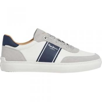 Sneakers Peje Jeans Blanco – Piel y detalles en ante