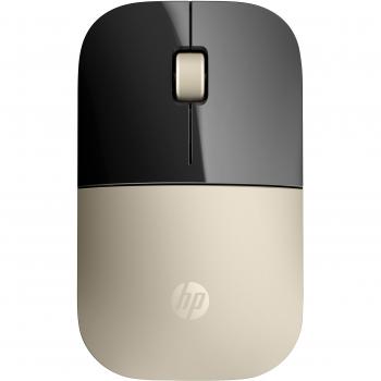 Mouse HP Z3700 Dorado Inalámbrico 1200 DPI para manos de ambos lados