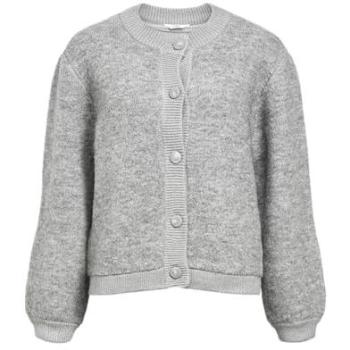 Merle Grey Mid‑Size Bomber Cardigan – L W