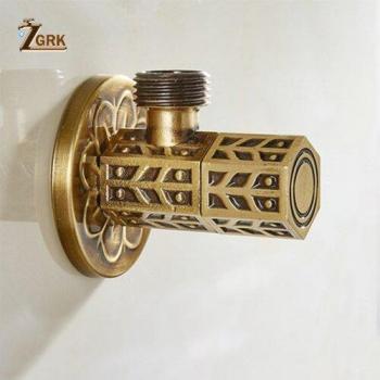 Antique Brass Angle Water Control Valve