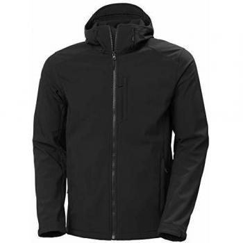 Helly Hansen Herren Softshelljacke Paramount mit Kapuze, Schwarz, S