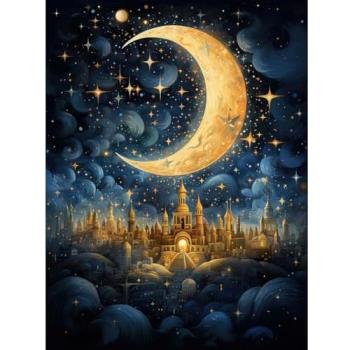 Moonlit Urban Mirage