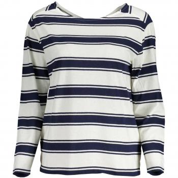 Gant Women's Long Sleeve White Tee with V-Neck